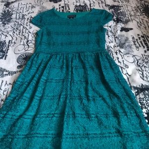 Bluish green formal dress